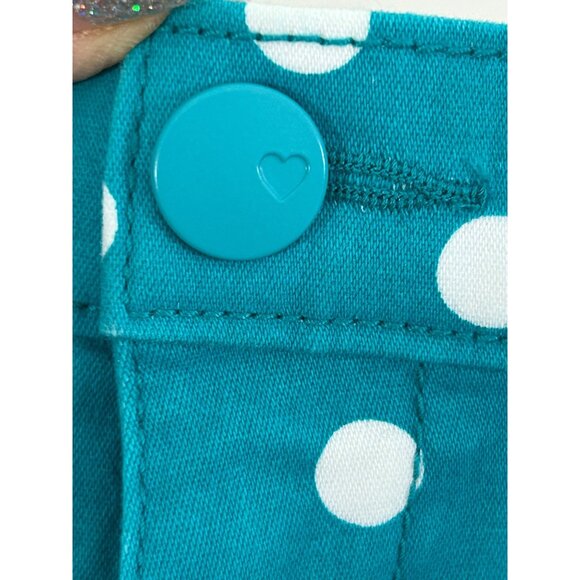 Children’s Place Girls Pants 6X/7 Turquoise White Polkadots Jeggings Jean Style - Picture 13 of 16